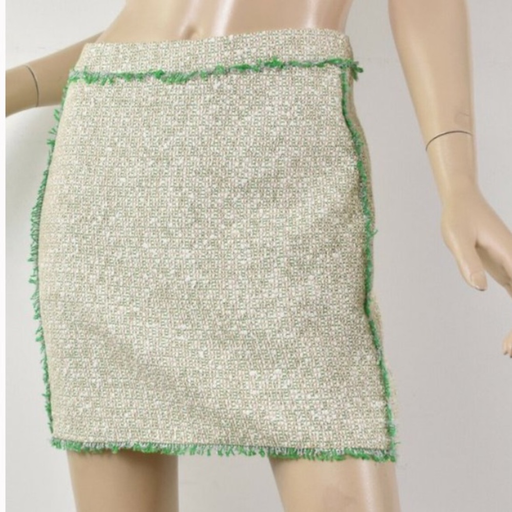 J Crew | Metallic, Glimmer Linton Tweed Skirt